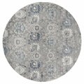 United Weavers Of America 7 ft. 10 in. Cascades Olallie Transitional Round Machine Made Rug, Blue 2601 10460 88R